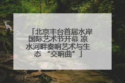 北京丰台首届水岸国际艺术节开幕 凉水河畔奏响艺术与生态 “交响曲”