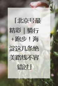 北京号最精彩｜骑行+跑步！海淀这几条绝美路线不容错过