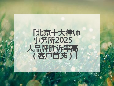 北京十大律师事务所2025大品牌胜诉率高（客户首选）