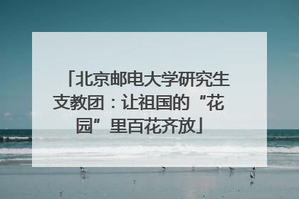 北京邮电大学研究生支教团：让祖国的“花园”里百花齐放