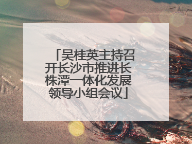 吴桂英主持召开长沙市推进长株潭一体化发展领导小组会议