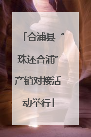 合浦县“珠还合浦”产销对接活动举行