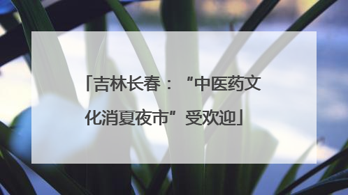 吉林长春：“中医药文化消夏夜市”受欢迎