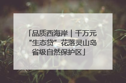 品质西海岸｜千万元“生态贷”花落灵山岛省级自然保护区