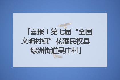 喜报！第七届“全国文明村镇”花落民权县绿洲街道吴庄村