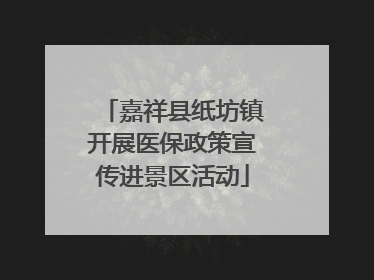 嘉祥县纸坊镇开展医保政策宣传进景区活动