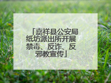 嘉祥县公安局纸坊派出所开展禁毒、反诈、反邪教宣传