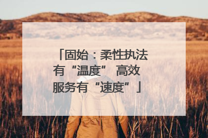 固始：柔性执法有“温度” 高效服务有“速度”