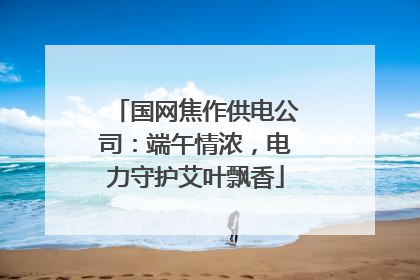 国网焦作供电公司：端午情浓，电力守护艾叶飘香