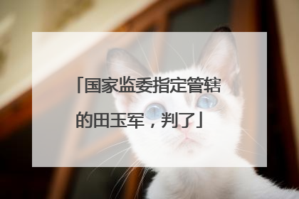 国家监委指定管辖的田玉军，判了