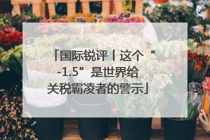 国际锐评丨这个“-1.5”是世界给关税霸凌者的警示
