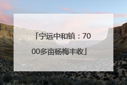 宁远中和镇：7000多亩杨梅丰收