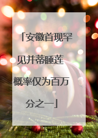 安徽首现罕见并蒂睡莲 概率仅为百万分之一