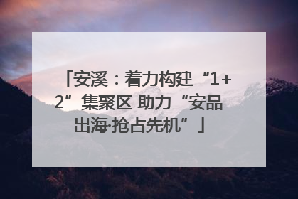 安溪：着力构建“1+2”集聚区 助力“安品出海·抢占先机”
