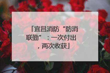宜昌消防“防消联勤”：一次付出，两次收获