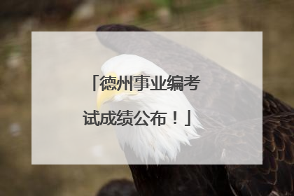 德州事业编考试成绩公布！