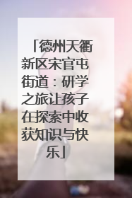 德州天衢新区宋官屯街道：研学之旅让孩子在探索中收获知识与快乐