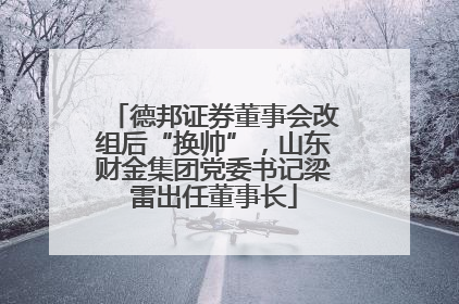 德邦证券董事会改组后“换帅”，山东财金集团党委书记梁雷出任董事长