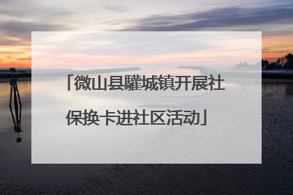 微山县驩城镇开展社保换卡进社区活动