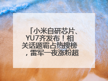 小米自研芯片、YU7齐发布！相关话题霸占热搜榜，雷军一夜涨粉超20万