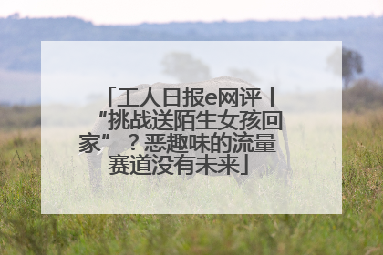 工人日报e网评丨“挑战送陌生女孩回家”？恶趣味的流量赛道没有未来