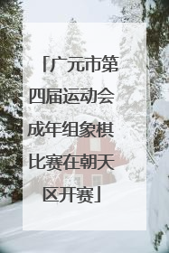 广元市第四届运动会成年组象棋比赛在朝天区开赛