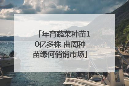年育蔬菜种苗10亿多株 曲周种苗缘何俏销市场