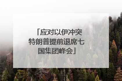 应对以伊冲突 特朗普提前退席七国集团峰会