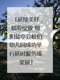 延续美好，精彩绽放 绵阳盐亭县岐伯幼儿园成功举行延时服务成果展