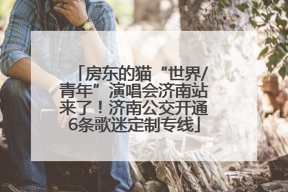 房东的猫“世界/青年”演唱会济南站来了！济南公交开通6条歌迷定制专线
