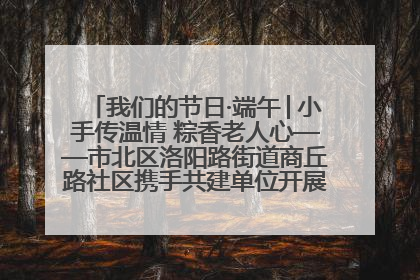 我们的节日·端午│小手传温情 粽香老人心——市北区洛阳路街道商丘路社区携手共建单位开展端午主题活动