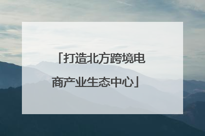 打造北方跨境电商产业生态中心