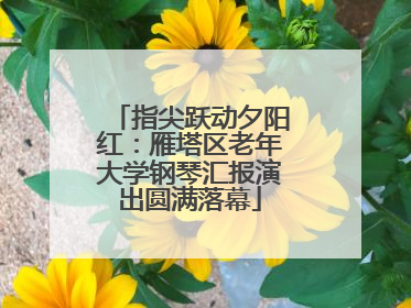 指尖跃动夕阳红：雁塔区老年大学钢琴汇报演出圆满落幕
