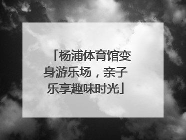 杨浦体育馆变身游乐场，亲子乐享趣味时光