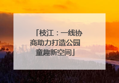 枝江：一线协商助力打造公园童趣新空间