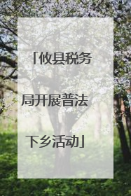 攸县税务局开展普法下乡活动