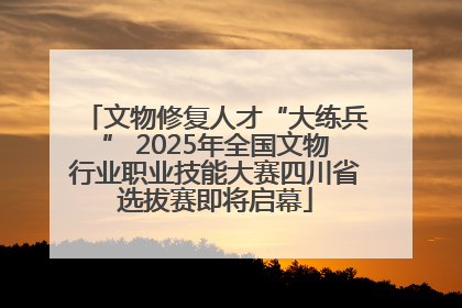 文物修复人才“大练兵” 2025年全国文物行业职业技能大赛四川省选拔赛即将启幕
