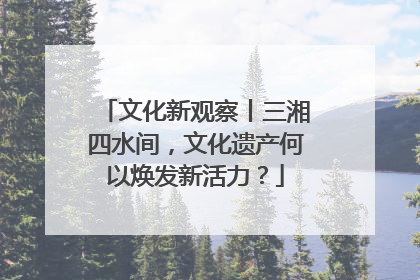 文化新观察丨三湘四水间，文化遗产何以焕发新活力？