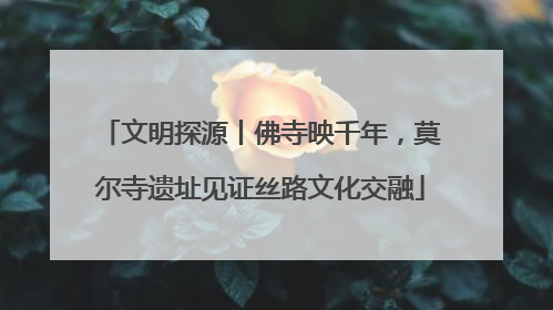 文明探源丨佛寺映千年，莫尔寺遗址见证丝路文化交融