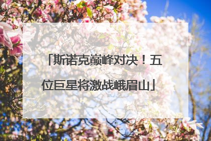 斯诺克巅峰对决！五位巨星将激战峨眉山