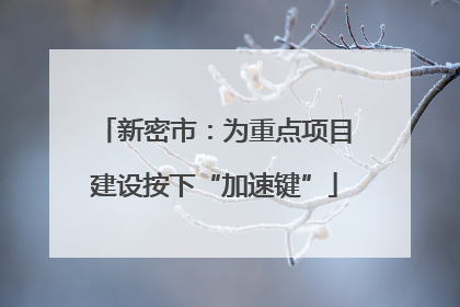 新密市：为重点项目建设按下“加速键”