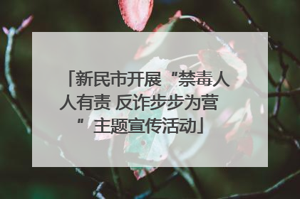 新民市开展“禁毒人人有责 反诈步步为营”主题宣传活动