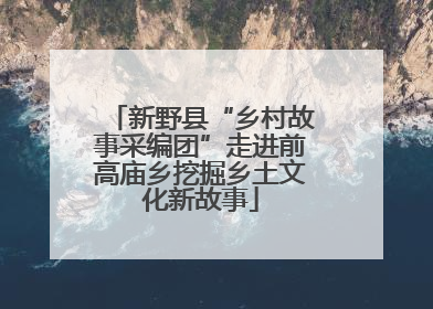 新野县“乡村故事采编团”走进前高庙乡挖掘乡土文化新故事