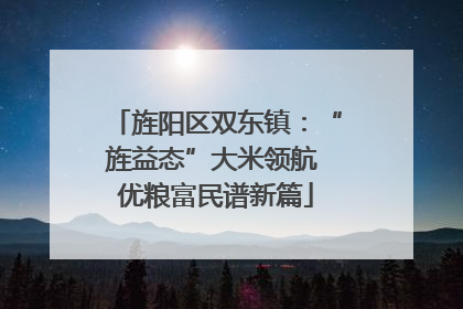 旌阳区双东镇：“旌益态”大米领航 优粮富民谱新篇