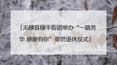 无棣县棣丰街道举办“一路芳华 感谢有你”荣誉退休仪式
