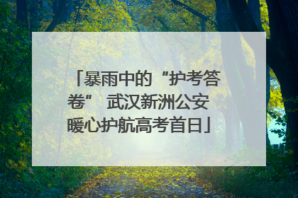 暴雨中的“护考答卷” 武汉新洲公安暖心护航高考首日