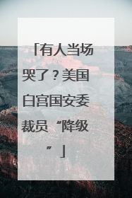 有人当场哭了？美国白宫国安委裁员“降级”