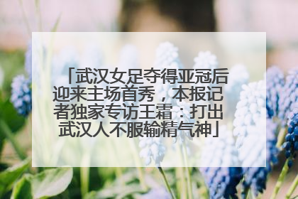 武汉女足夺得亚冠后迎来主场首秀，本报记者独家专访王霜：打出武汉人不服输精气神