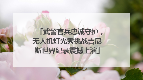武警官兵忠诚守护，无人机灯光秀挑战吉尼斯世界纪录震撼上演