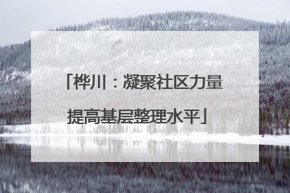 桦川：凝聚社区力量 提高基层整理水平